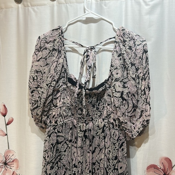 Anthropologie Floral Black and White Women's Dress Size Small - Picture 9 of 11
